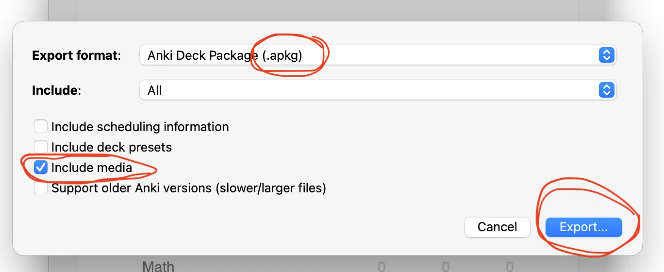 Export w/ Media